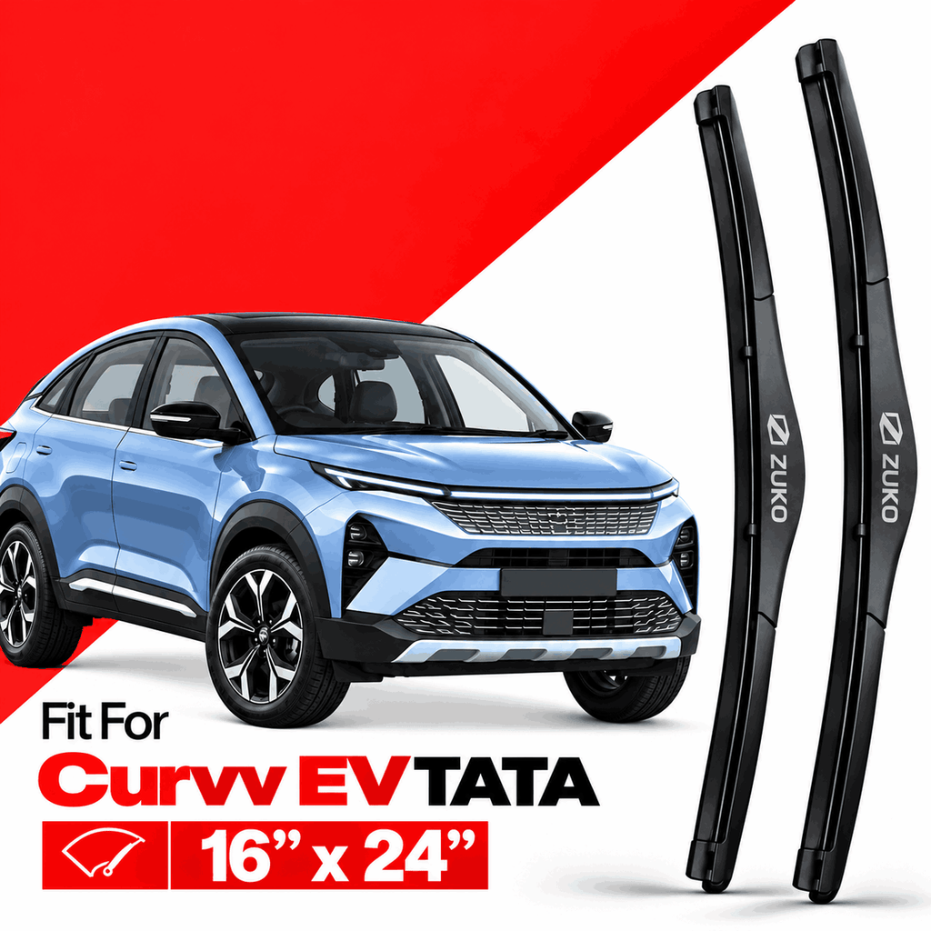 Zuko India Curvv EV TATA (2015-2026) Compatible Wiper Blades | Conventional, Hybrid & Frameless