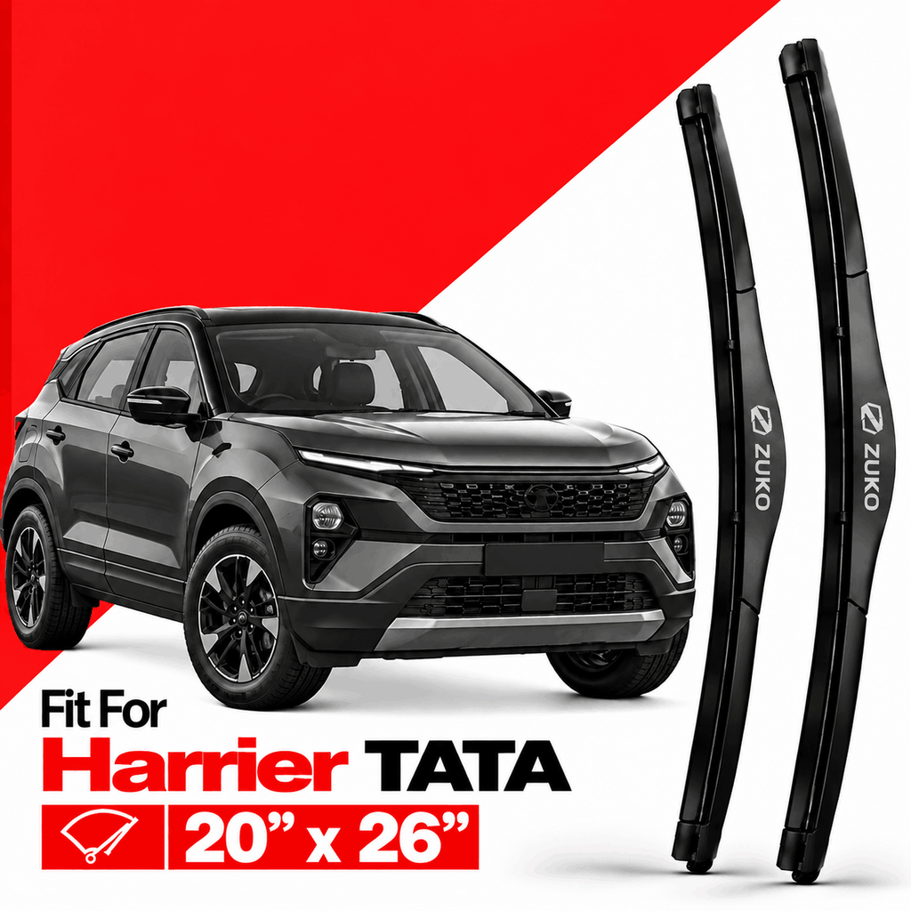 Zuko India Harrier TATA Compatible Wiper Blades | Frameless (Pinch-Tap)