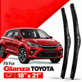 Zuko India Glanza TOYOTA (2015-2026) Compatible Wiper Blades | Conventional, Hybrid & Frameless