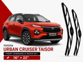 Zuko India Urban Cruiser Taisor TOYOTA (2015-2026) Compatible Wiper Blades | Conventional, Hybrid & Frameless