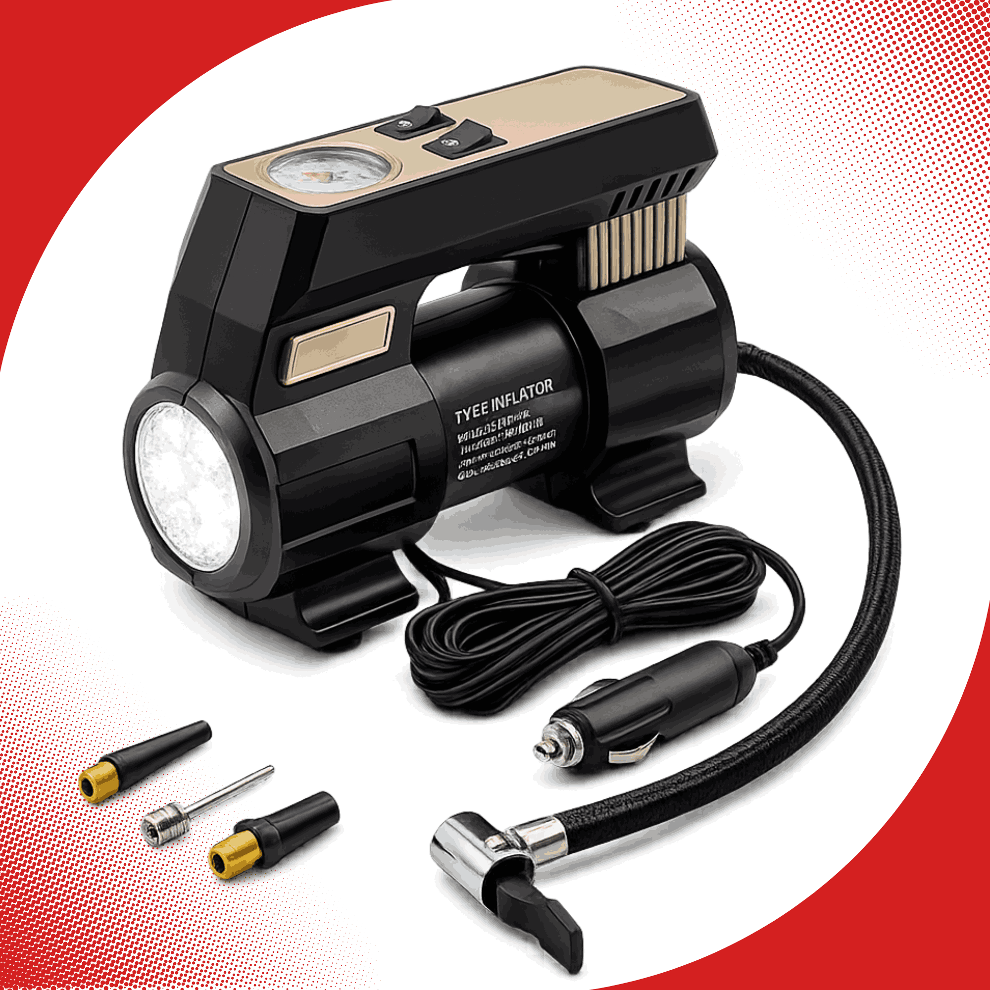 Zuko India Tyre Inflator + Torch 2 in 1 ZI-250