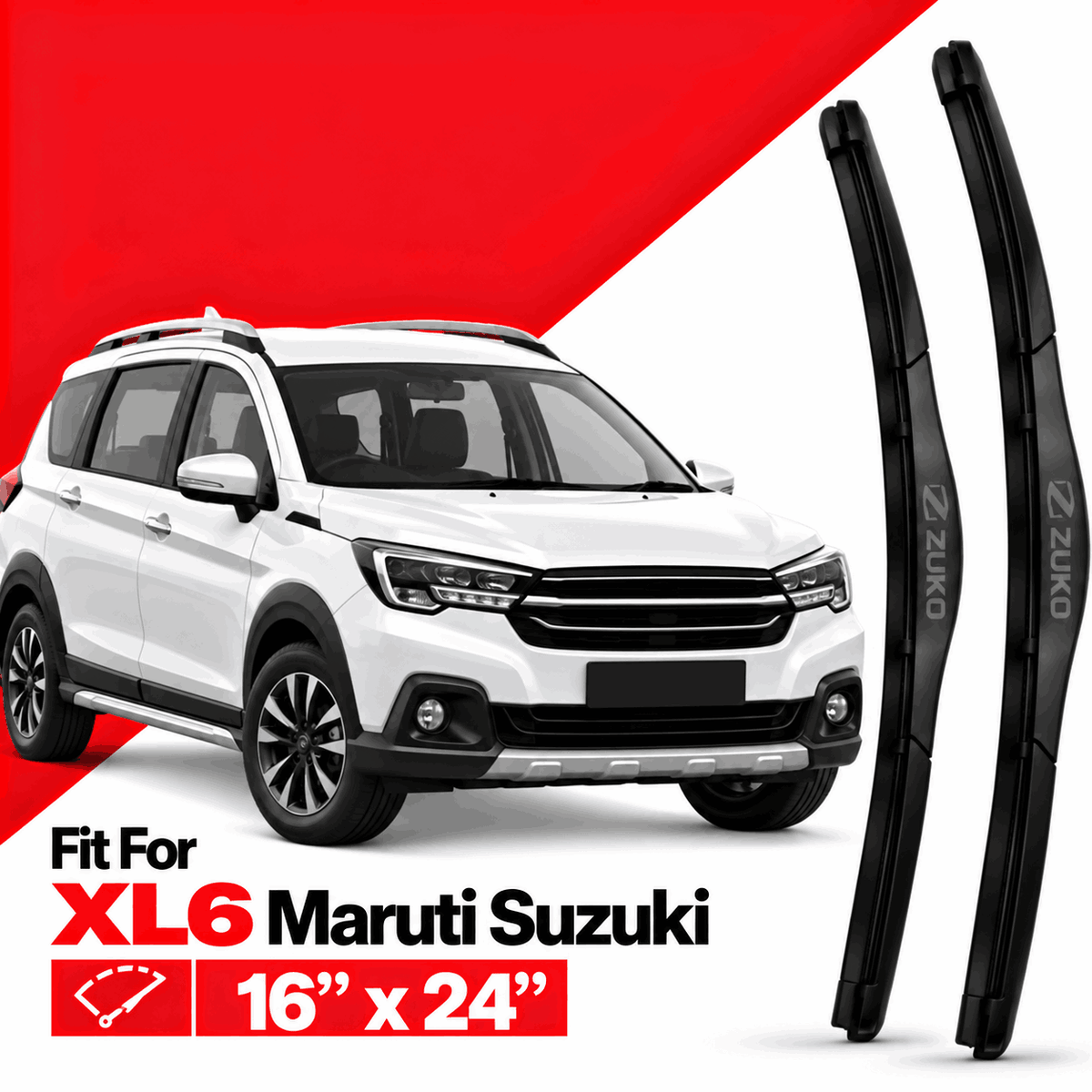 Zuko India XL6 MARUTI SUZUKI (2019-2026) Compatible Wiper Blades | Conventional, Hybrid & Frameless