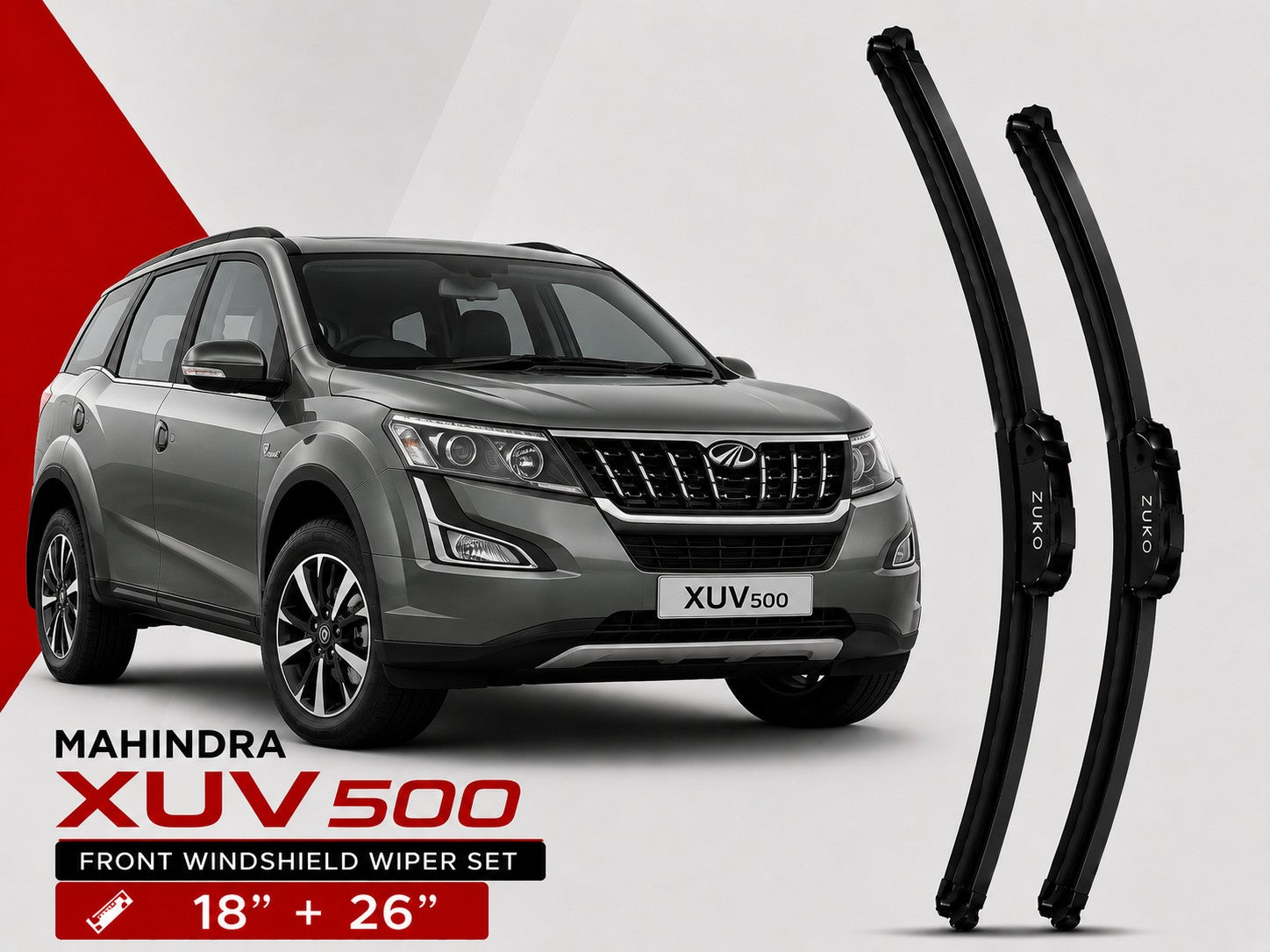 Zuko India Xuv 500 MAHINDRA (2011-2021) Compatible Wiper Blades | Conventional, Hybrid & Frameless