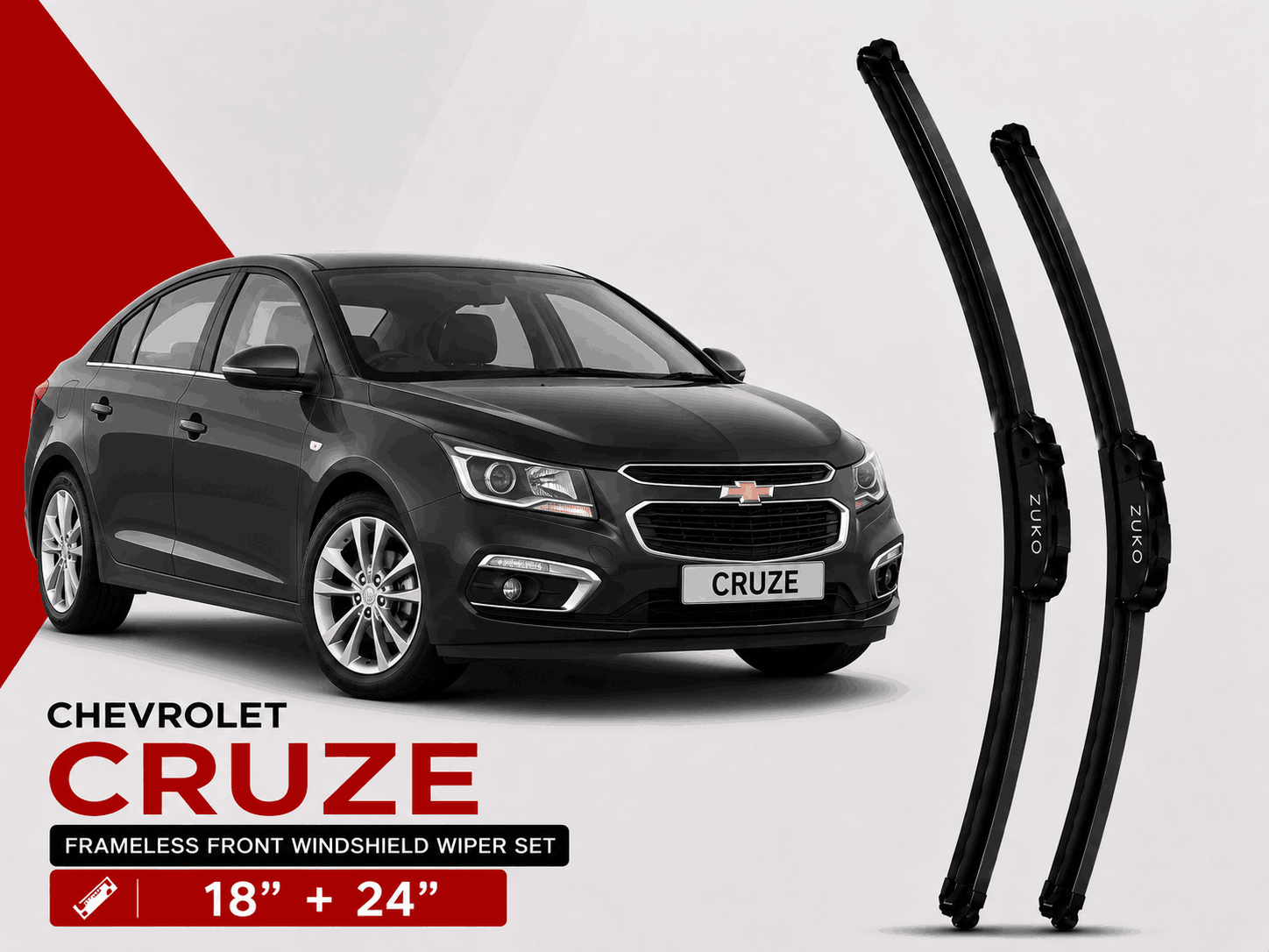 Zuko India Cruze 2013 CHEVROLET (2009-2014) Compatible Wiper Blades | Conventional, Hybrid & Frameless