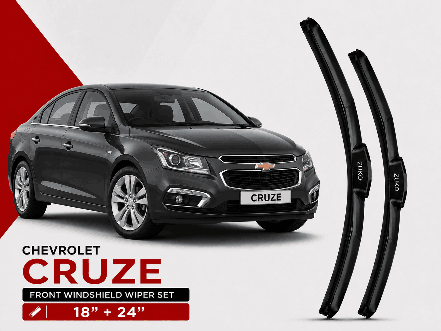 Zuko India Cruze 2013 CHEVROLET (2009-2014) Compatible Wiper Blades | Conventional, Hybrid & Frameless